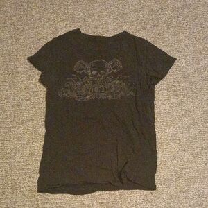 Vintage Babydoll T-shirt Skull Graphic